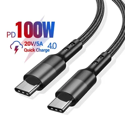 $4.76 • Buy 100W USB C TO USB C PD Charger Cable Fast Charging Data Cord For Samsung S22 S21