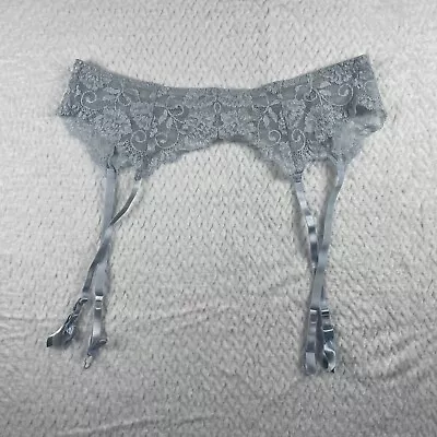 Vintage Nordstrom Intimates Blue Lace Garter Belt Size M/L • $20