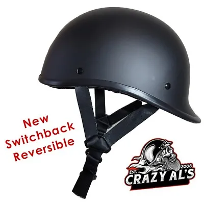 REAL Crazy Al'sWORLD'S SMALLEST LIGHTEST Switchback Reversible Helmet FlatBlack • $118.96