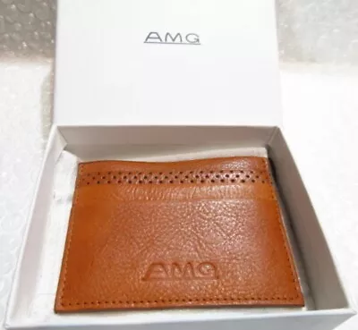 Mercedes Benz AMG Premerger Wallet Genuine Brown Leather Nos • $300