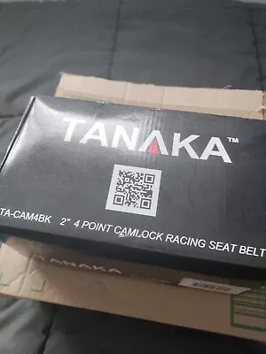 2 X Tanaka Universal Black 4 Point Buckle Racing Seat Belt Harness • $24.95