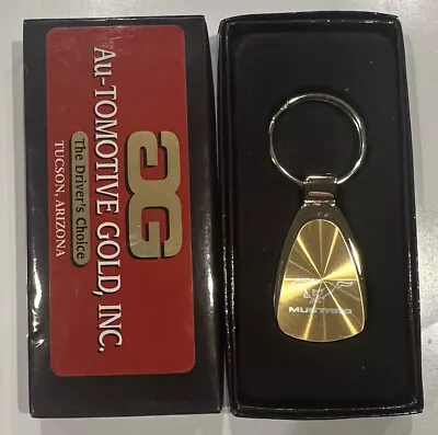 FORD MUSTANG Tear Drop Metal YELLOW GOLD Key Chain Licensed • $14.50