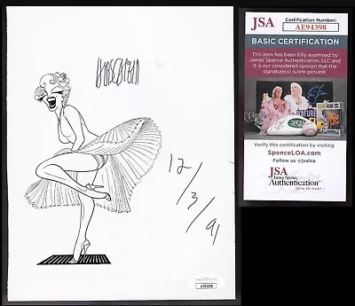 Al Hirschfeld Hand Signed MARILYN MONROE Print - JSA Certified • $199