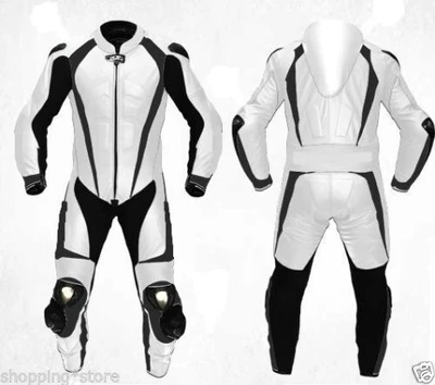 $293.64 • Buy Mens A Grade Leather Motorcycle 1PC Suit Motorbike Rider Racing Armour Sports AB