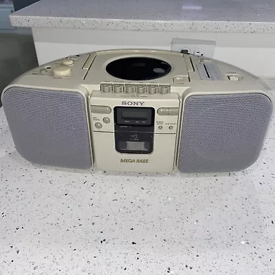 Vintage Sony Cfd-21 Cd Radio Cassette -corder Boombox Mega Bass * Tested * 1994 • $42.98