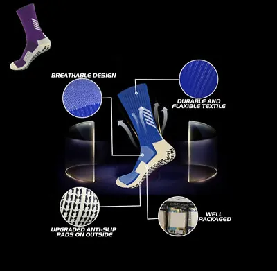 $8 • Buy Premium Sport Anti Slip Socks W/Grip Soccer Football Basketball Socks Womens Men