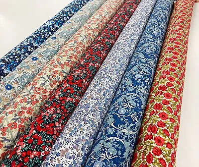 Floral Cotton Poplin Fabric Premium Light Dressmaking Craft Material 140cm Wide • £5.10