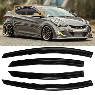 Fits For 2011-2016 Hyundai Elantra Side Window Vent Visor Rain Guards Deflector • $22.19