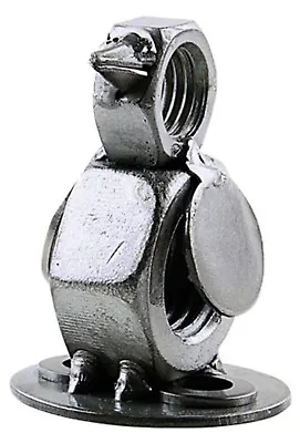 Penguin Hand Crafted Recycled Metal Art Sculpture Figurine   • $18.95