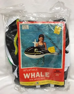 Vintage Deadstock Rare 70s 80s Sealed 36” Inflatable Whale KMart • $151.73