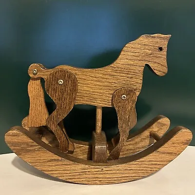 Handmade Vintage Children's Rocking Horse Folk Art Country Toy Rocking Pony $25 • $25