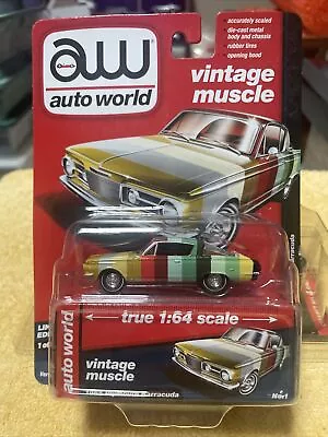 AW Auto World Vintage Muscle 1965 Plymouth Barracuda Version B Multi Color MOC • $99