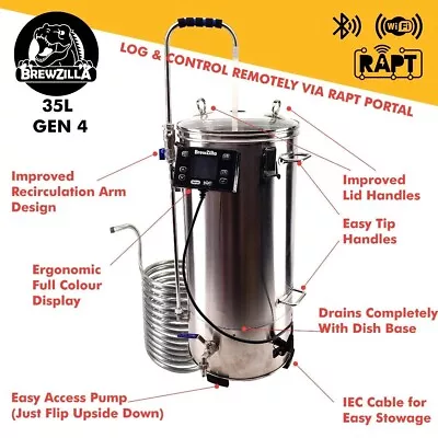 BrewZilla Gen 4 35L All-Grain Brewing System. Includes FREE Neoprene Jacket! • $549.99