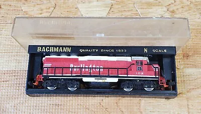 N Scale Bachmann Burlington Locomotive #6403 / 1498 GP 40 EMD Diesel Red • $72
