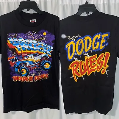 Vintage Monster Truck Thunder Drags Dodge Rules Single Stitch T Shirt Made USA • $22.50