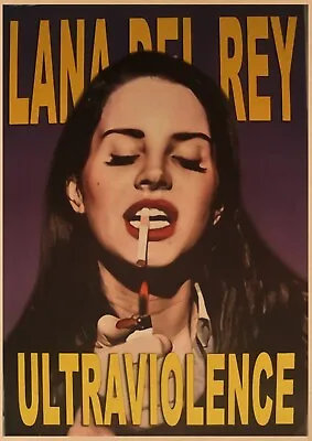 £7 • Buy Lana Del Rey Ultraviolence Poster Music Concert Singer Vintage Print A4 Gift