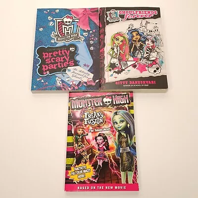 Monster High Lot Of 3 Books Ghoulfriends Forever Gitty Daveshvari Freaky Fusion • $11.66