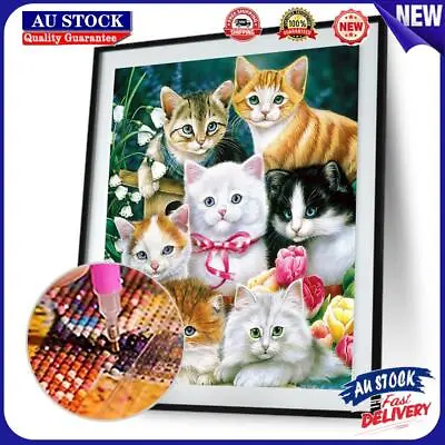 $11.59 • Buy 5D Cats Diamond Painting Embroidery DIY Cross Stitch Home Decor Crafts Gift