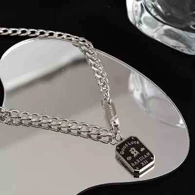 Titanium Steel Good Luck Pendant Necklace For Men WomenPunk Hip Hop Necklace • $12.99