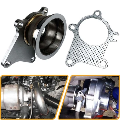 $29.69 • Buy Fit T3 T4 Turbo Exhaust Down Pipe 5 Bolt Flange To 3 Inch 76mm V-Band Adapter