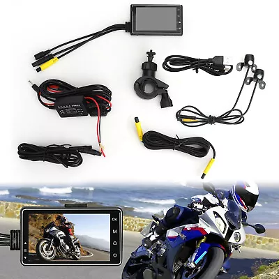 Motorcycle DVR Video Recorder+1080P Full HD Front Camera And Rear View Camera GB • £47.99