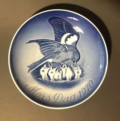 Bing & Grøndahl 6  Mors Dag 1970  Robin And Chicks  Mother's Day Plate • $1.29