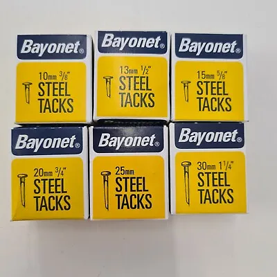 Steel Tacks Bayonet (10/13/15/20/25/30/mm) Different Job Lots *d17 • £6.99