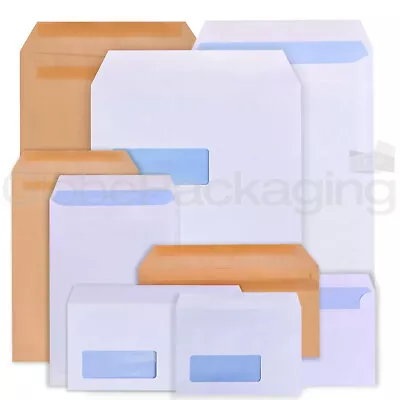 Quality Self Seal Envelopes - White & Manilla - All C6 C5 C4 Dl Plain & Window • £14.48