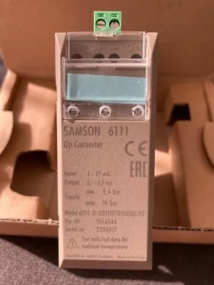 $389.99 • Buy Samson 6I11.0 I/P Converter 4-20mA 5Bar Rail Mount Control Valve Positioner PLC