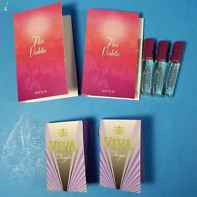 5 Avon Flor Violeta & 2 Viva By Fergie Eau De Parfum Spray Samples Travel Purse • $11.99