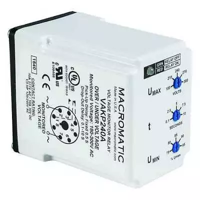 Macromatic Vakp240a Voltage Monitor Relay 240Vc Plug-In • $116.99