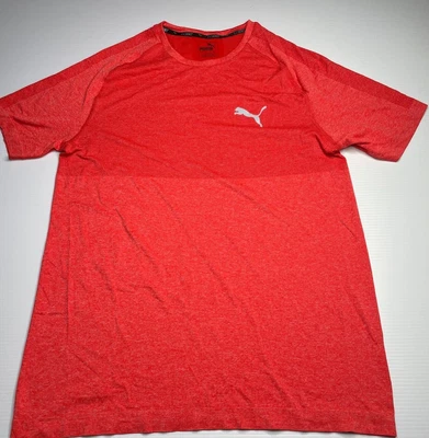 $26.95 • Buy Puma Evoknit Red Logo T Shirt Womens Size L Casual Style Sports Summer Fit