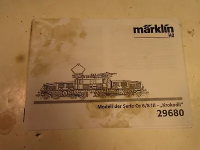 Märklin H0 29680 Krokodil Manual Only • $5