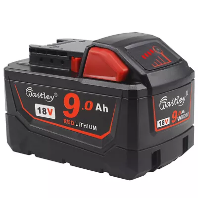 18V 9.0Ah High Capacity Li-ion Battery Fit For Milwaukee M18 M18B9 48-11-1890 • £40.49