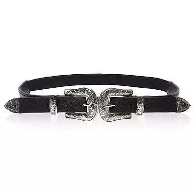 PU Leather Waist Belt Adjustable Belt With Double Buckle • £4.59