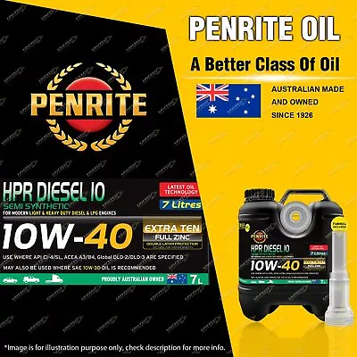 Penrite Semi Synthetic HPR Diesel 10 10W-40 Engine Oil Premium Quality 7L • $104.29