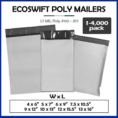 Poly Mailers 1.70 MIL Envelopes Shipping Mailing Bags 1000 500+ More Sizes • $2.59