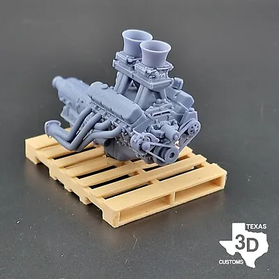 Tunnel Ram 572 Model Engine Resin 3D Printed 1/25 1/24 • $47.02