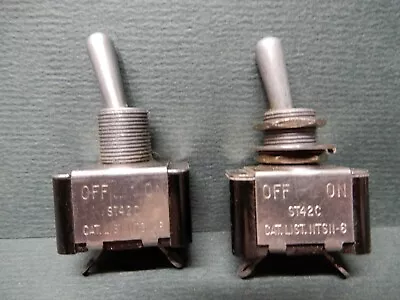 Micro Switch Toggles ST42C Off- On Momentary Some Missing Hardware Qty 2 NOS • $12