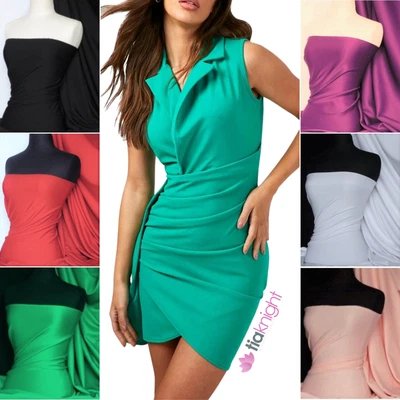£6.99 • Buy Scuba Stretch Poly Jersey Thick Body Control Dress Fabric- Q792 By Tia Knight