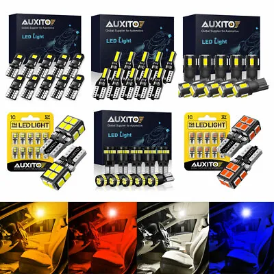 10x AUXITO T10 Wedge LED Interior License Plate Light Dome Bulb 192 168 194 2825 • $7.59