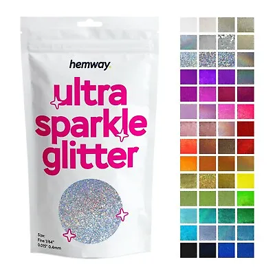 Hemway Ultra Sparkle Glitter Nail Face Body Eye Shadow FINE 1/64  0.015  0.4mm • £9.95