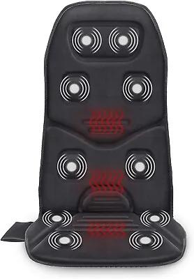 Massage Cushion Heat Back Homedics Chair Home Auto Car Seat Lumbar Shiatsu Black • $89.90