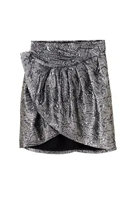 ISABEL MARANT Pour H&M Silver Metallic Tulip Skirt New With Tags Size 8 • $99