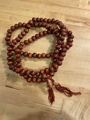 Rosewood Tibetan Buddhist Mala Prayer Beads 108 Very Large Beads • $9.99