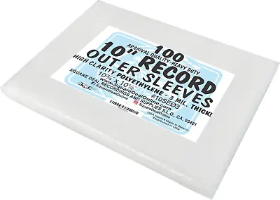 (100) 10  Record EP Outer Sleeves Vinyl Outersleeves 3mil High Clarity #10SE03 • $22.99