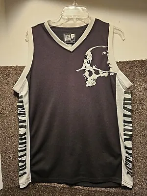 Metal Mulisha Black White Tank Top Shirt Men's Medium Trooper Army Skull • $18