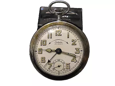 Vintage Alarm Pocket Watch Endura  Swiss 7-j Military Style Dial Time Tested • $195