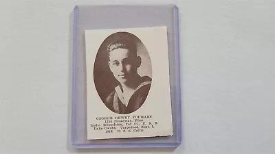 George Dewey Youmans USS Celtic Flint Michigan 1920 WW1 Hero Panel • $24.99