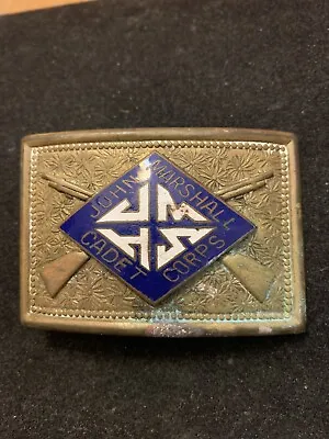 Vintage Rare 1930’s John Marshall Cadet Corps Richmond VA Enameled Belt Buckle • $24.95